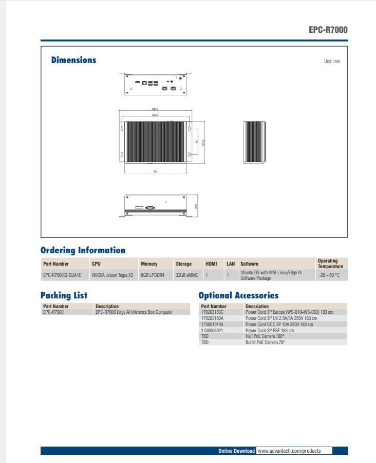研華工業物聯網網關EPC-R7000