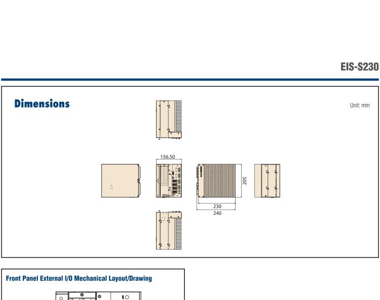 研華EIS-S230 研華 EIS-S230，邊緣計算系統服務器，支持Intel 第六代、第七代處理器，可選i3/i5/i7 Xeon CPU，DDR4 最高32GB，最多可支持4 x 2.5寸硬盤，具備豐富擴展接口 4 x LAN，4 x COM，8 x USB，2 x PCIE。產品生命周期長，穩定可靠。