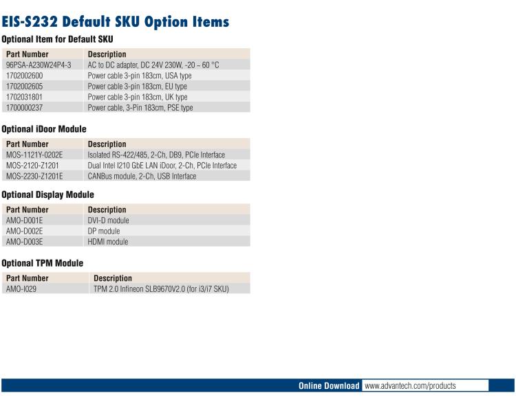 研華EIS-S232 研華 EIS-S232，邊緣計算系統服務器，支持Intel 第十代處理器，可選i3/i5/i7 Xeon CPU，DDR4 最高32GB，最多可支持4 x 2.5寸硬盤，具備豐富擴展接口 2 x LAN，6 x COM，8 x USB，1 x PCIE，2 x PCI。產品生命周期長，穩定可靠。