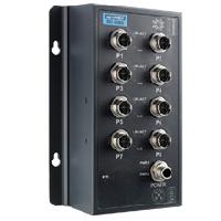 研華EKI-9508G-H 8個千兆M12端口非網管EN50155交換機， 支持72/96/110 VDC供電