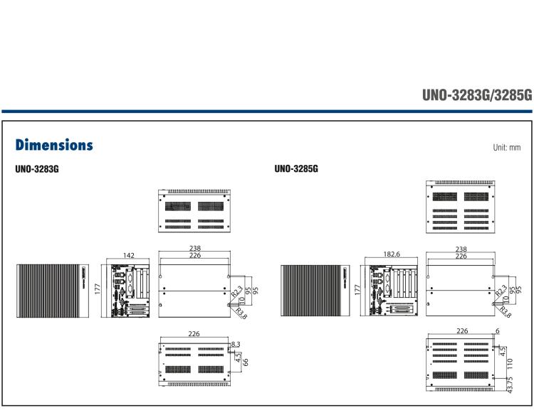 研華UNO-3285G 高效能嵌入式無風(fēng)扇工業(yè)電腦，搭配Intel? Core? i 處理器，4×PCI(e) 擴(kuò)展槽, 2×GbE, 2×mPCIe, HDMI, DVI-I