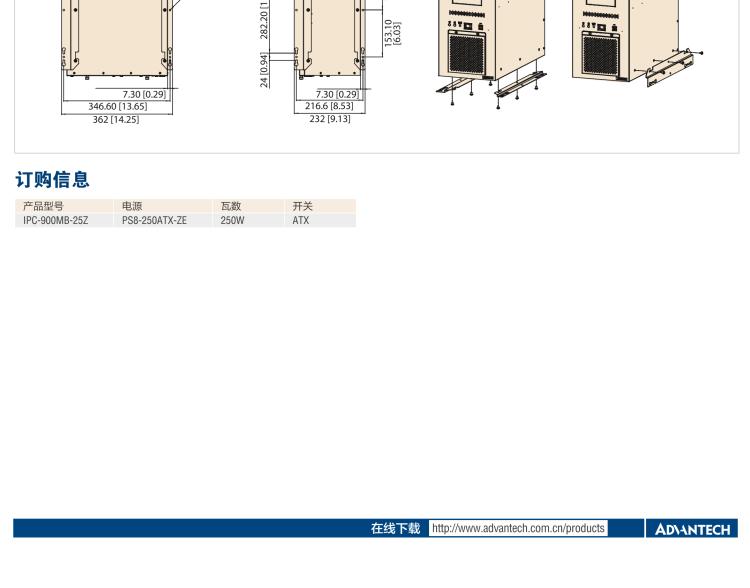 研華IPC-900 經典款壁掛式機箱，支持ATX/uATX母板