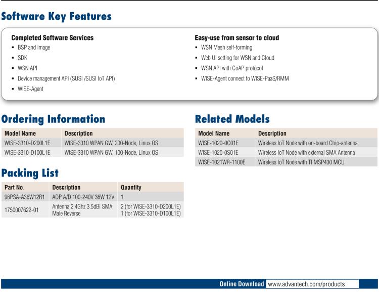 研華WISE-3310 無線物聯網MESH網關